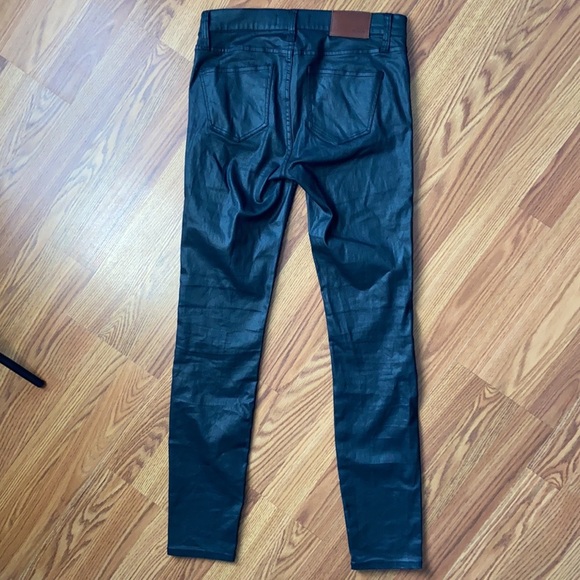 Madewell Skinny Skinny Coated High Rise Black Jeans - Picture 6 of 10